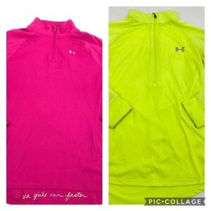 Under Armour 1/4 zip running tops set of 2 M